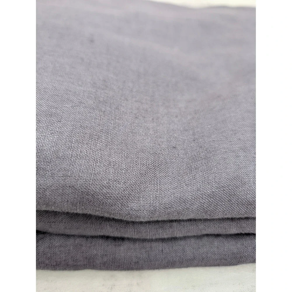 Quince European Linen Duvet Cover King Cal King Nightfall Blue Bedding